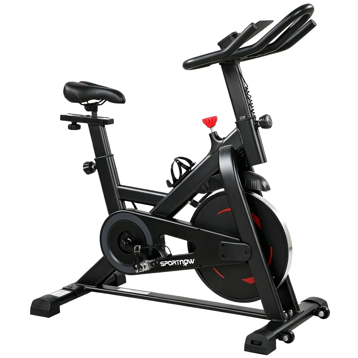 SPORTNOW Heimtrainer Fahrrad Stahl 111,5L x 52,5B x 114,5H cm Schwarz