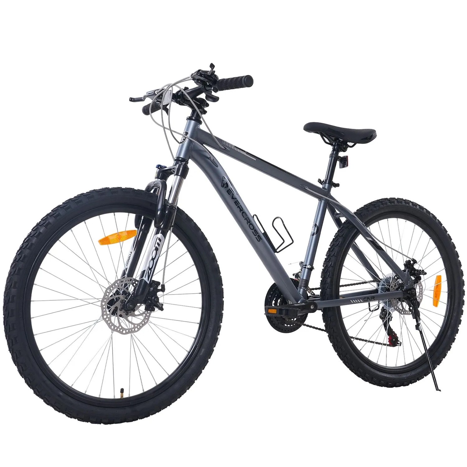 EVERCROSS Mountainbike EM3 Fahrrad 26 Zoll MTB für Damen und Herren Shimano 21 Gang Grau
