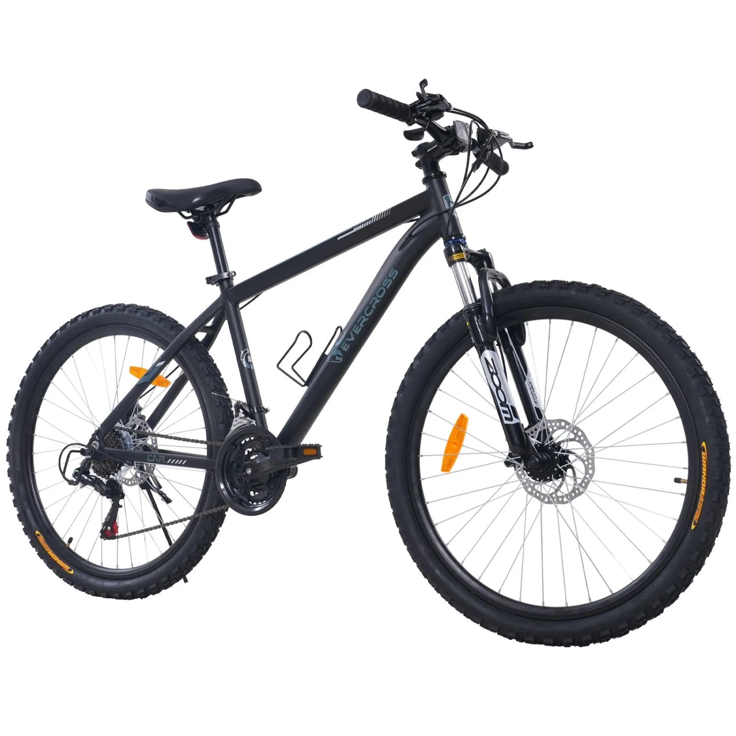 EVERCROSS Mountainbike EM3 Fahrrad 27,5 Zoll MTB für Damen und Herren Shimano 21 Gang Schwarz