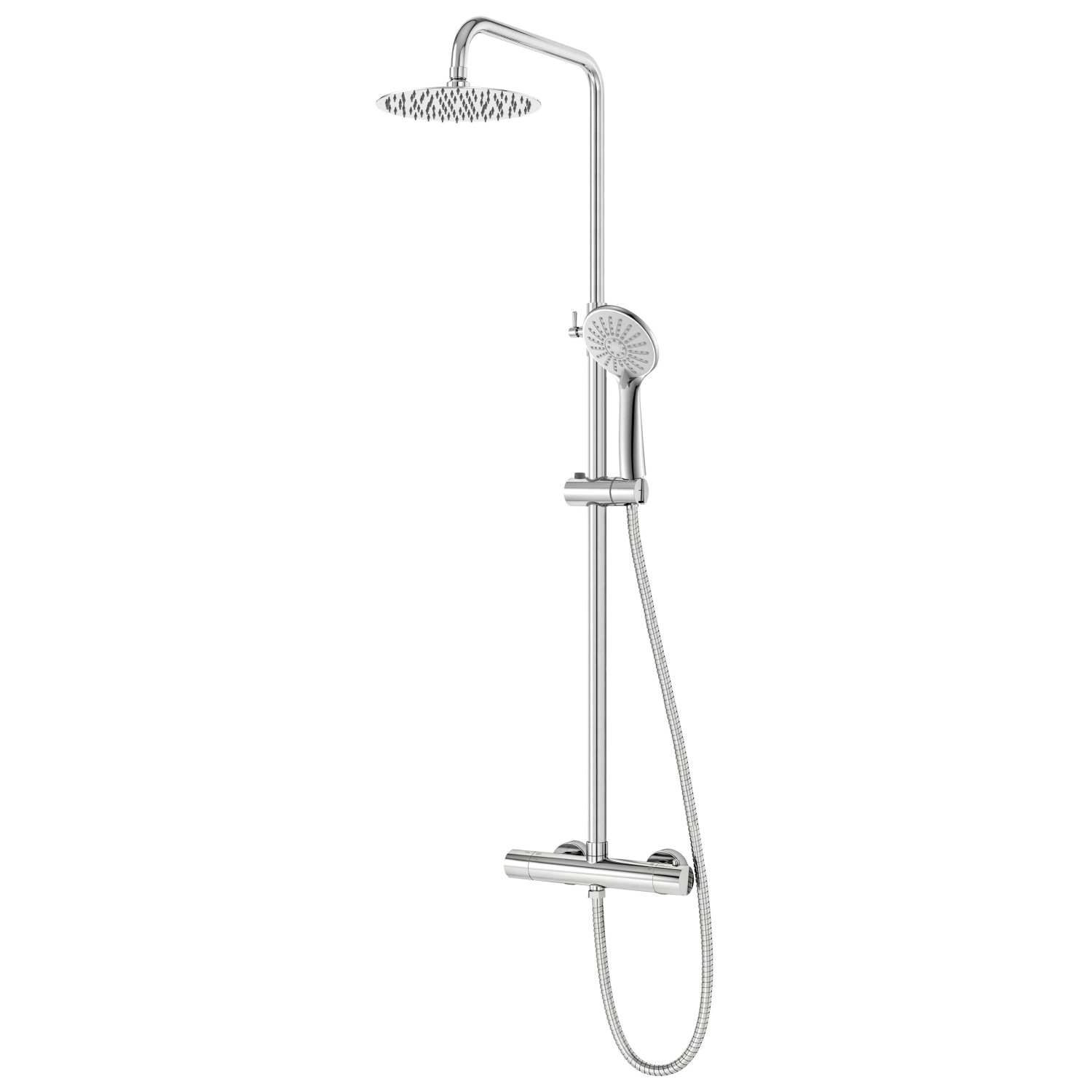 Duschspa Duschsystem Thermostat Regendusche Edelstahl rund Chrom
