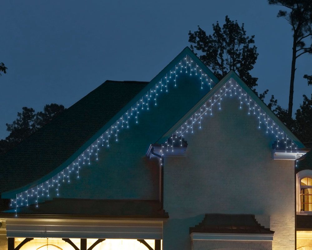 Kaemingk LED Eisregen Lichterkette 175 LED kaltweiß Bild 3
