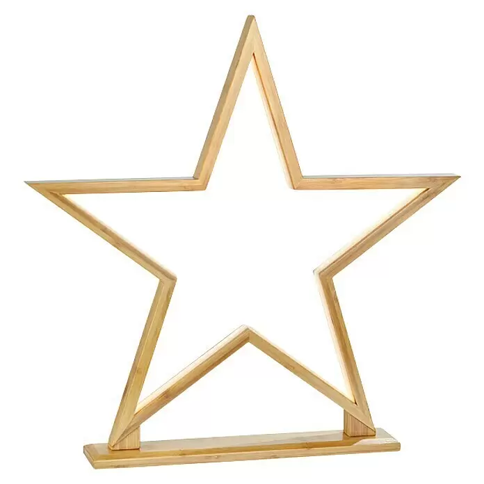 Markslöjd BOBO Standstern Bambus Natur, LED, H 42 cm x T 6,5 cm x B 45 cm