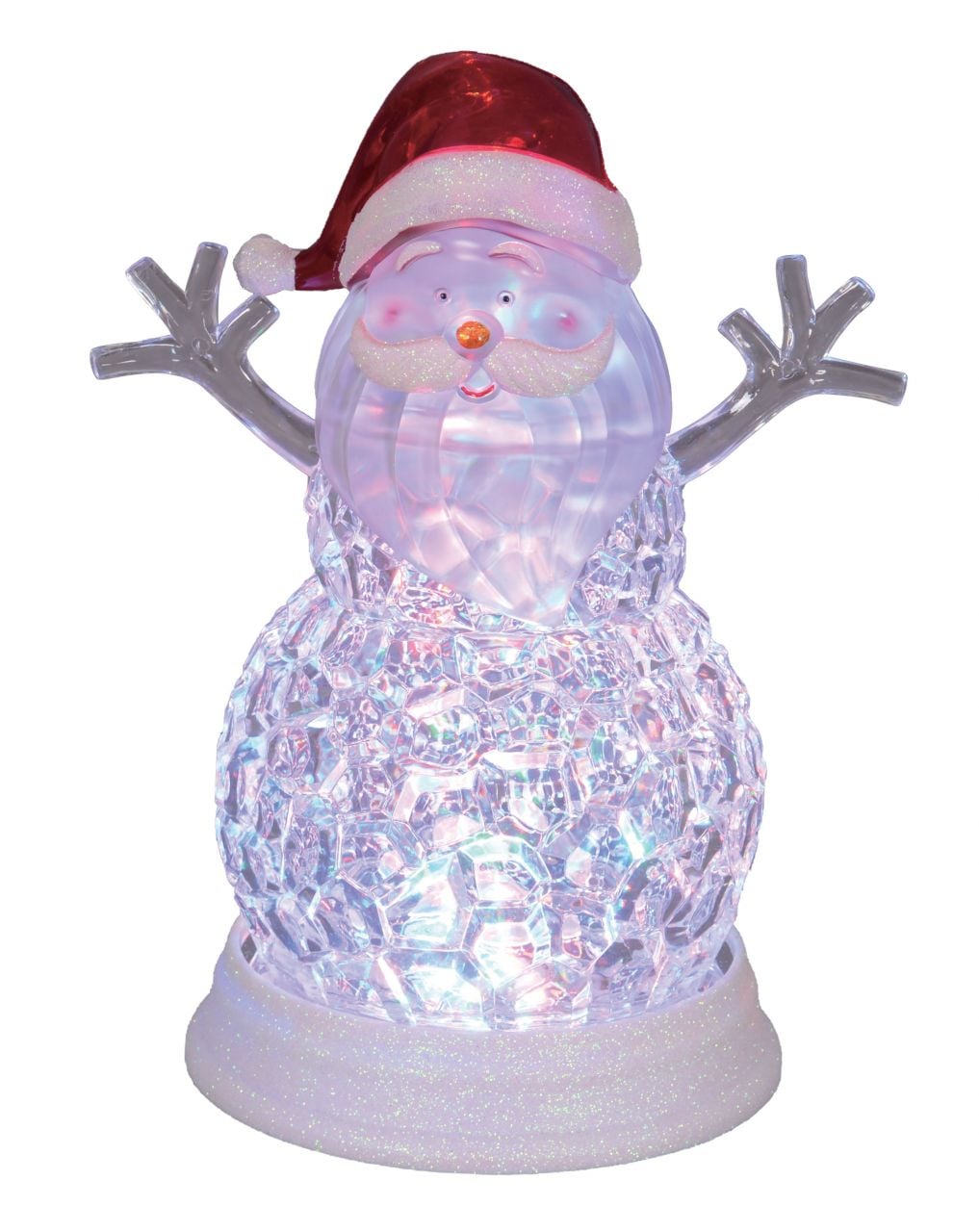 TrendLine LED Acrylfigur Weihnachtsmann 29 x 15 cm bunt mit Timer