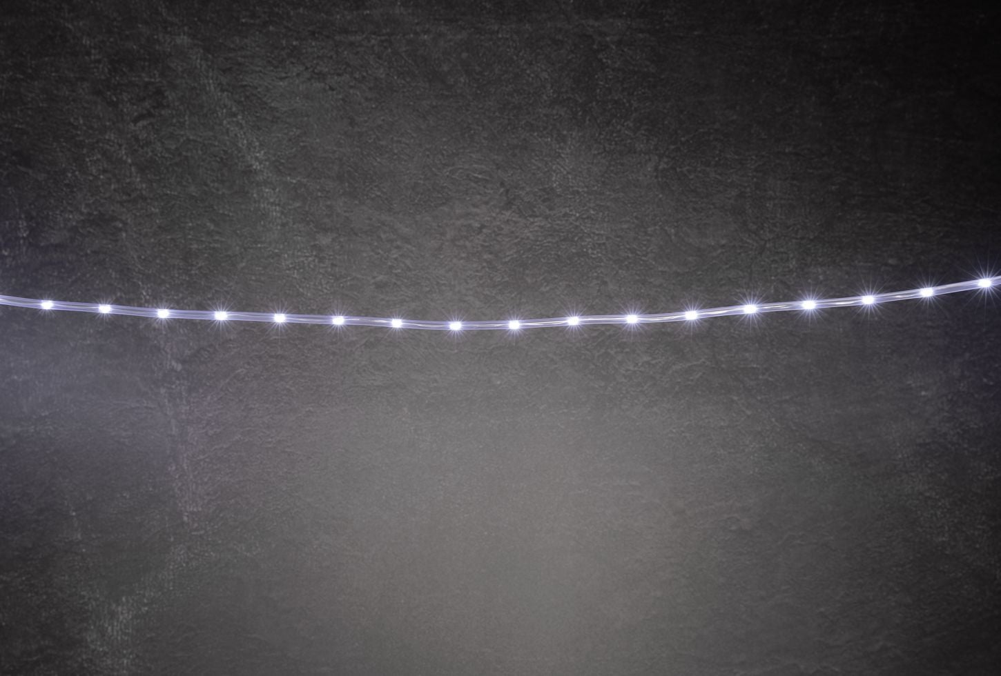 TrendLine LED-Lichterschlauch Mini Außen 10 m kaltweiß mit Timer, 8 Lichteffekten