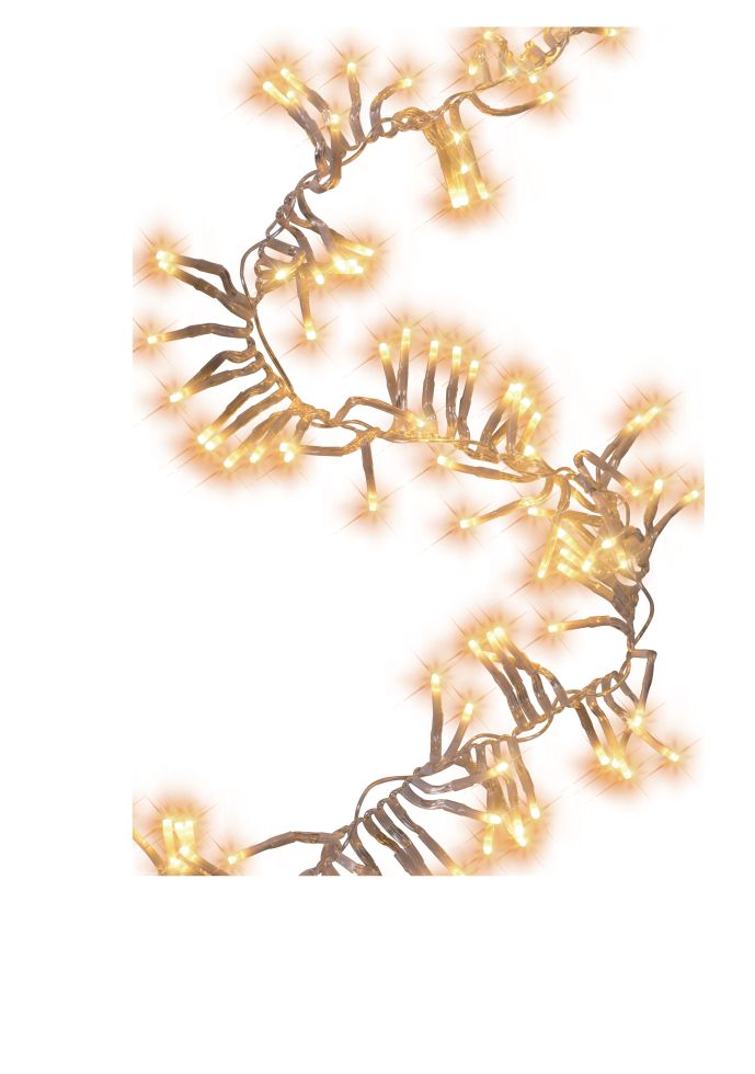 TrendLine LED-Lichterkette Cluster Außen 3 m warmweiß-transparent mit Timer, Dimmer