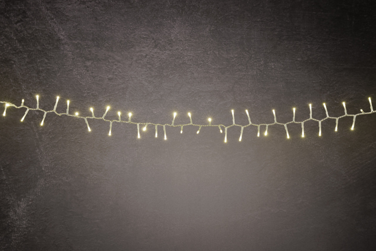 TrendLine LED-Lichterkette Premium Außen 21,8 m warmweiß-transparent mit Timer, Dimmer