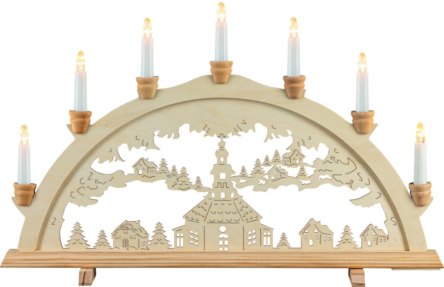 HGD Lichterbogen Seiffener Kirche 7-flammig, 59 x 4 x 37 cm