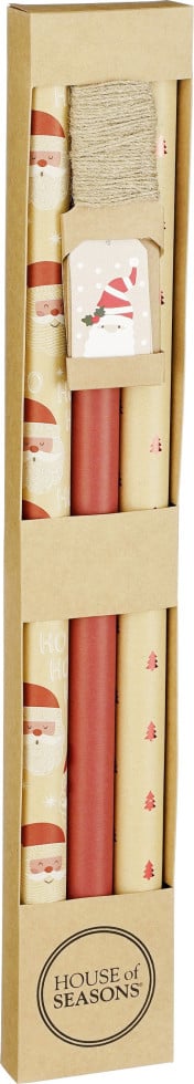House of Seasons Geschenkpapier rot 70 x 200 cm 3-Stück
