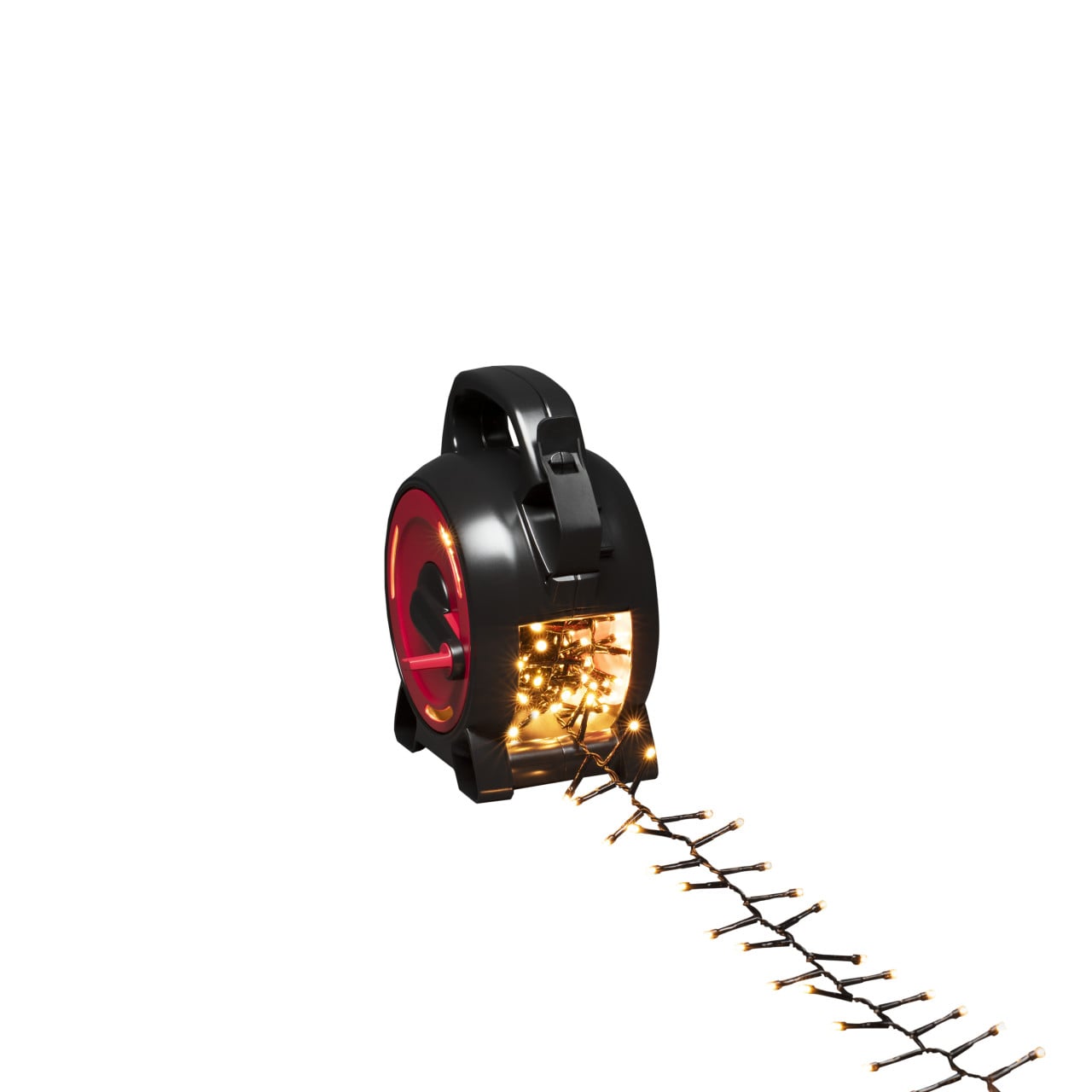 Konstsmide Micro LED Compactlights Außen 200 bernsteinfarbene Dioden mit Kabelaufroller 14,30 m