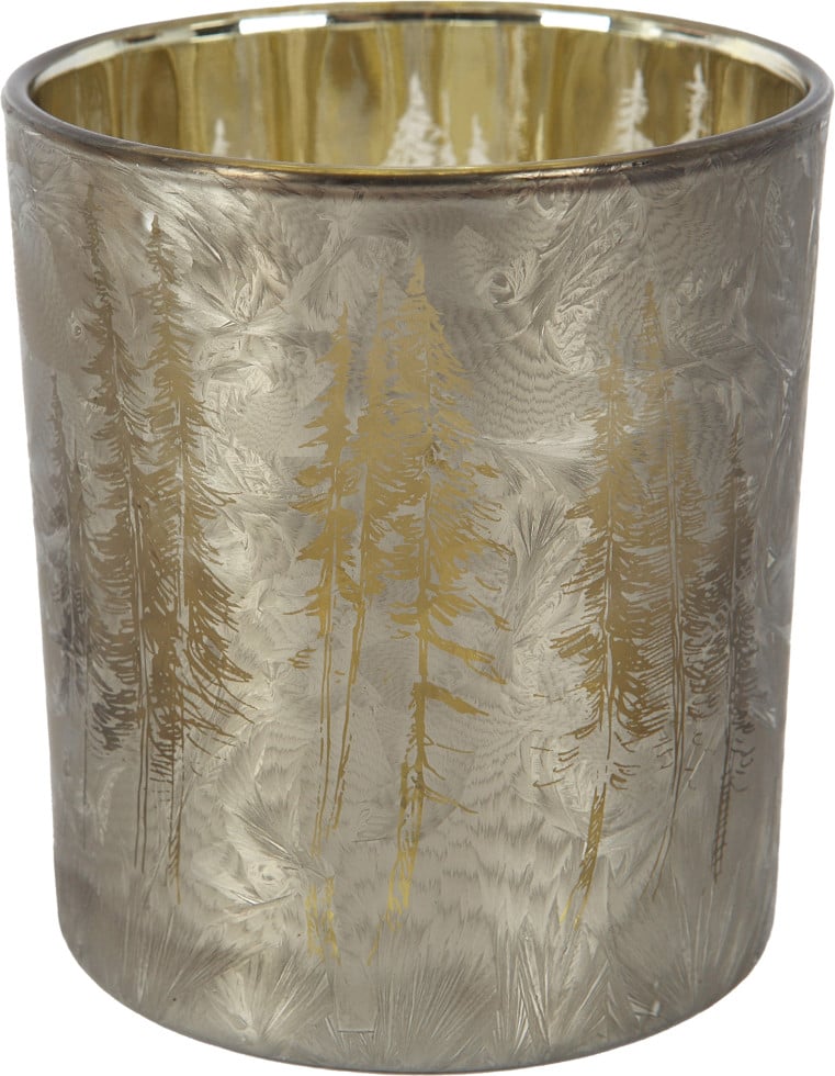 TrendLine Kerzenhalter aus Glas Ø 9 x 10 cm gold