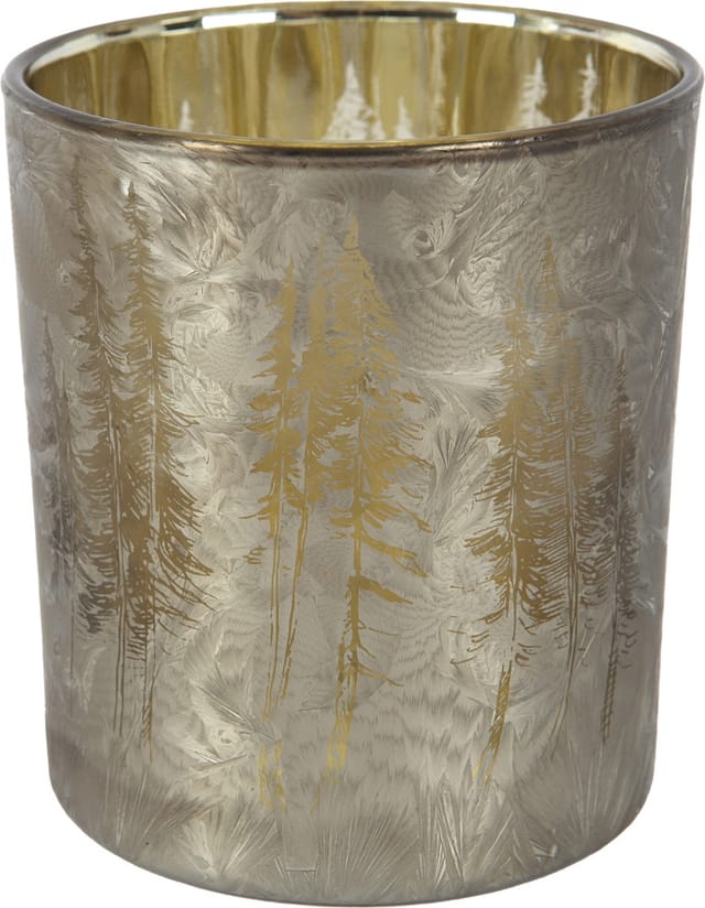 TrendLine Kerzenhalter aus Glas Ø 9 x 10 cm gold