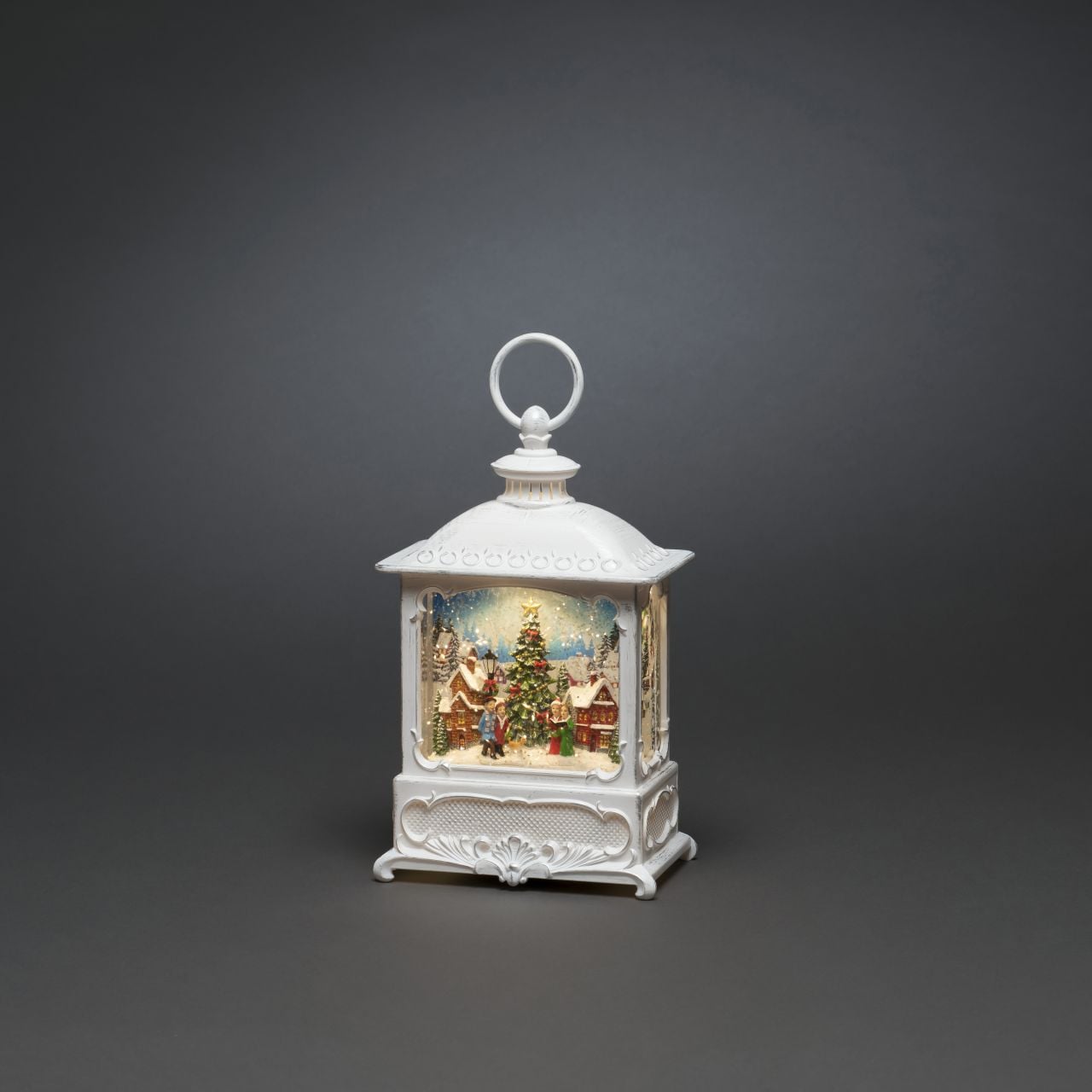 Konstsmide LED Wasserlaterne weiß Weihnachtsmarkt 13,5cm x 8,5cm x 25cm Bild 2