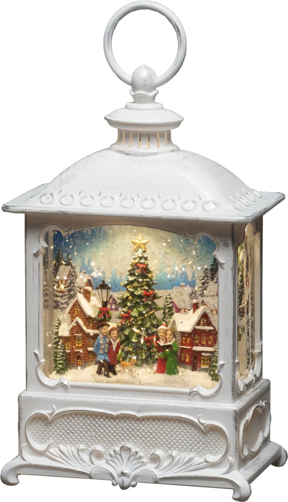 Konstsmide LED Wasserlaterne weiß Weihnachtsmarkt 13,5cm x 8,5cm x 25cm Bild 3