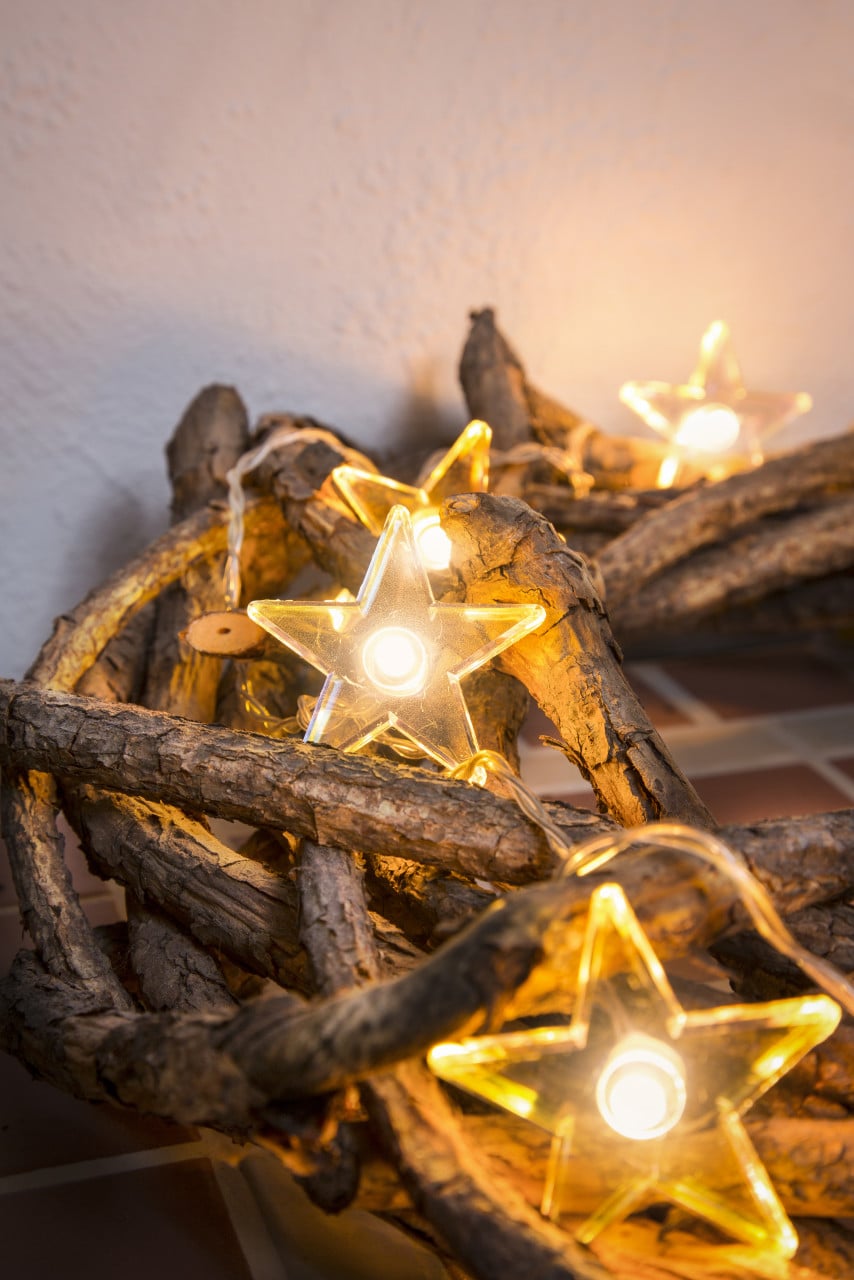 Konstsmide LED Lichterkette klare Sterne 2 m warmweiß Bild 2