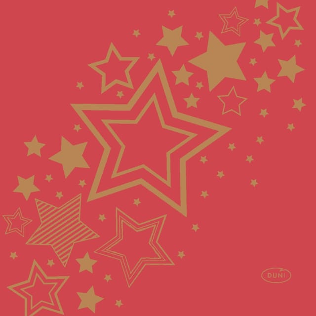 Duni Servietten holiday star red 24 x 24 cm - 20er Pack