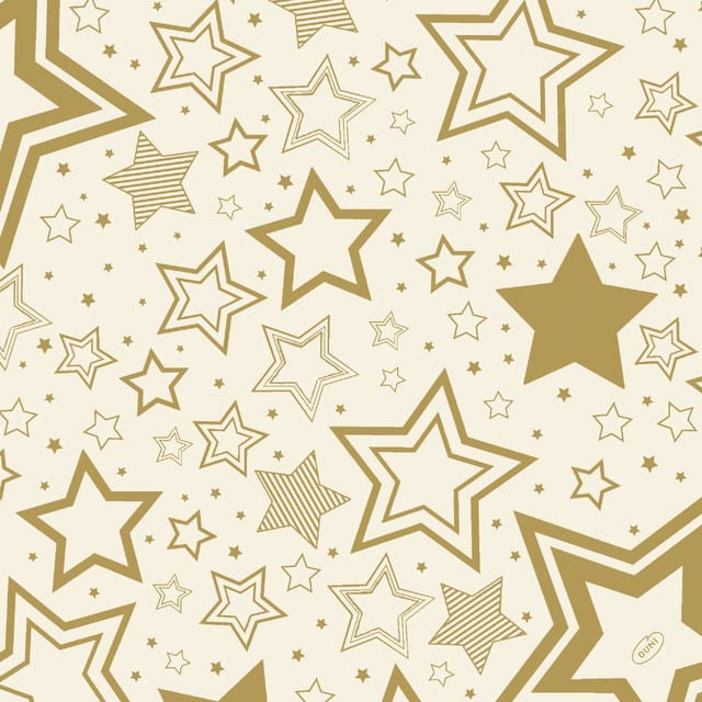 Duni Servietten holiday star cream 40 x 40 cm - 12er Pack