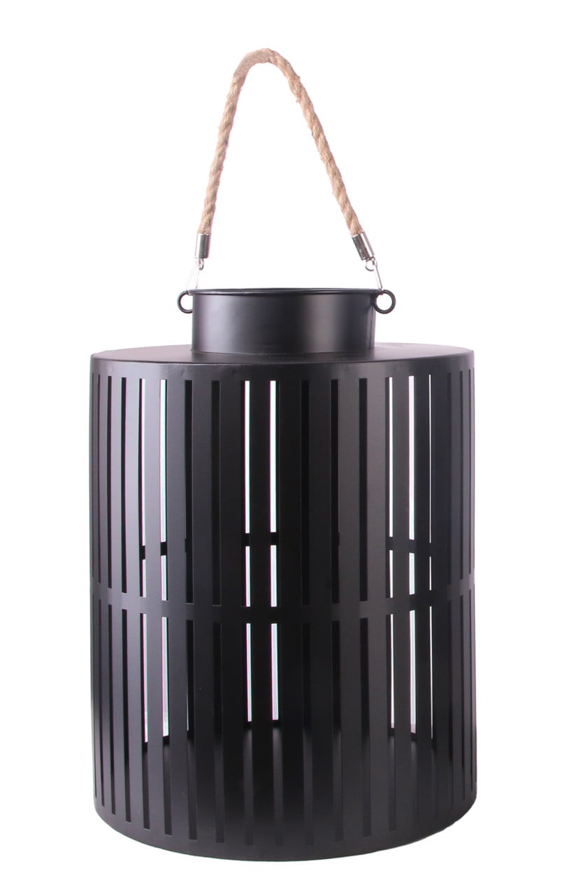 TrendLine Deko-Laterne Metall Ø 25 cm schwarz