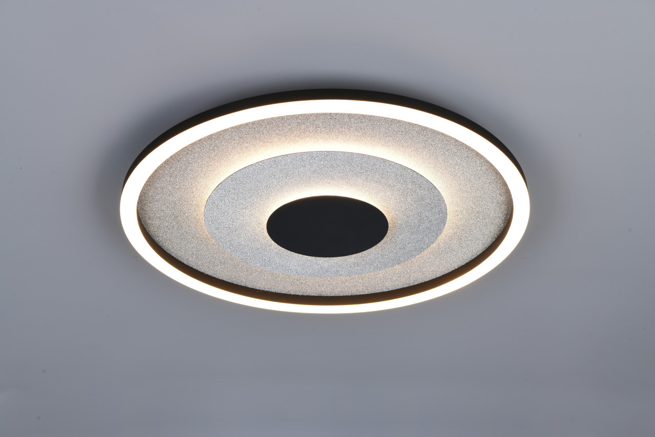 Reality LED-Deckenleuchte Yomo Ø40 cm schwarz matt getrennt schaltbar Bild 3