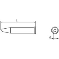 Lötspitze Serie XT, Rundform, XT BB/ø2,4mm, abgeschrägt, 1 Stück Bild 2