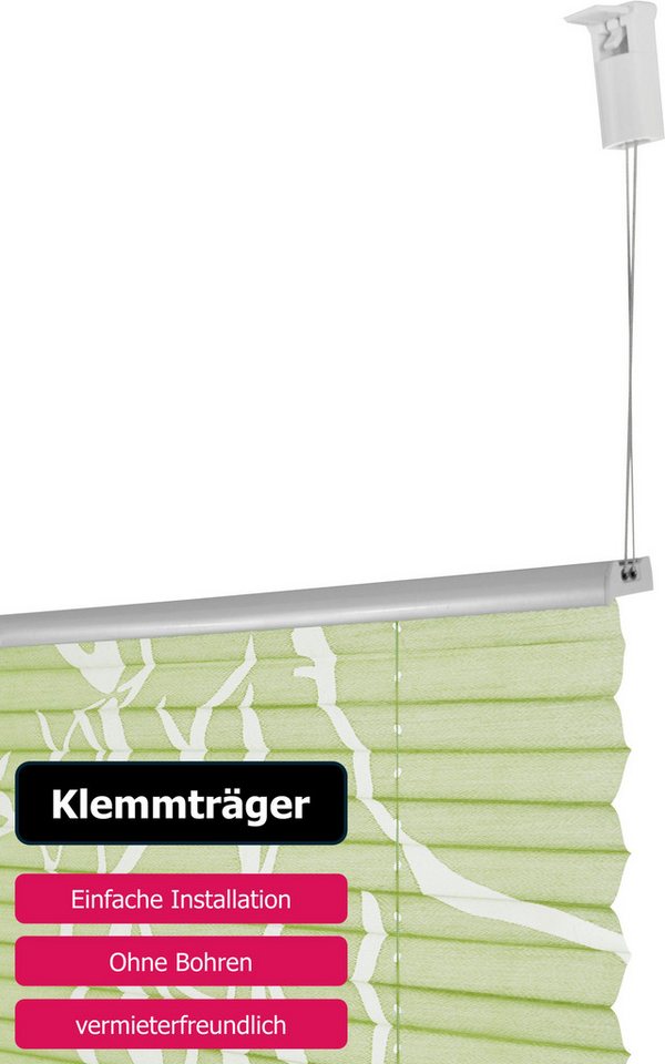 OTTO home Plissee Anna, ohne Bohren, Lichtschutz, transparentes Ästemotiv, Lichtschutz, ohne Bohren, verspannt, Klemmfix, transparentes Ästemotiv, Bestseller, Für Fenster & Tür, Sonnenschutz Bild 3