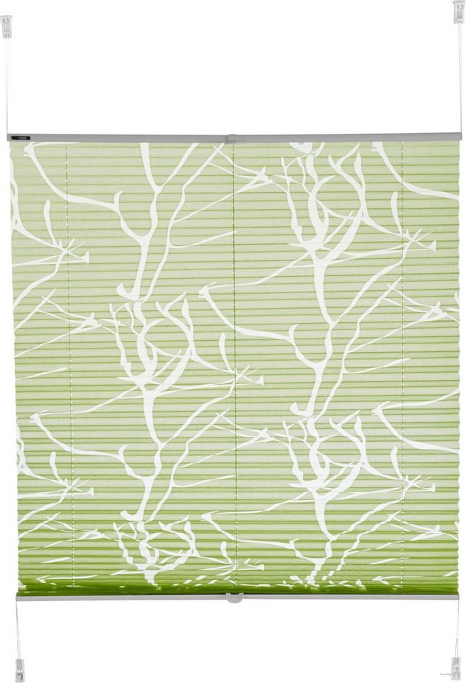 OTTO home Plissee Anna, ohne Bohren, Lichtschutz, transparentes Ästemotiv, Lichtschutz, ohne Bohren, verspannt, Klemmfix, transparentes Ästemotiv, Bestseller, Für Fenster & Tür, Sonnenschutz Bild 4