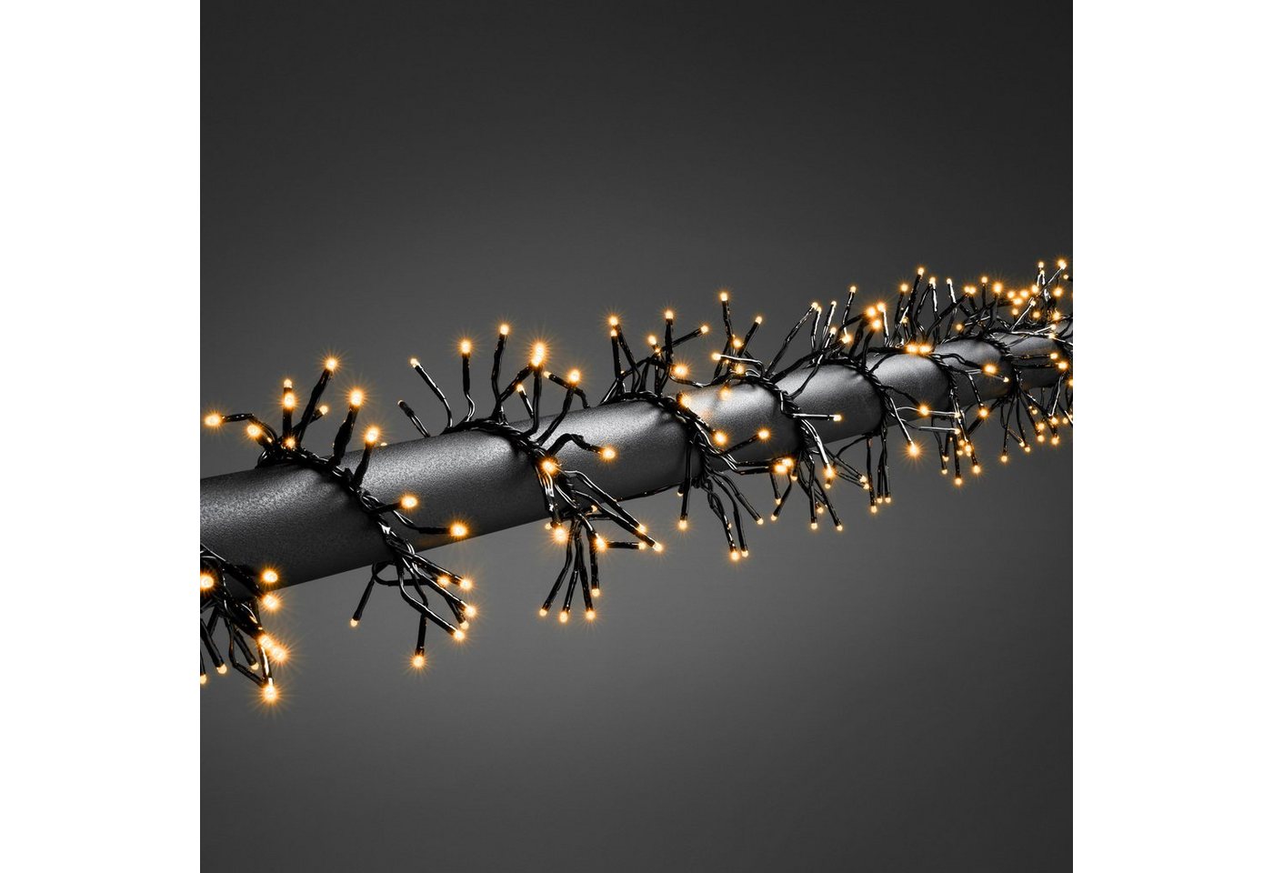 KONSTSMIDE LED-Lichterkette Weihnachtsdeko aussen, 960-flammig, Micro LED Büschellichterkette Cluster, 960 bernsteinfarbene Dioden Bild 3