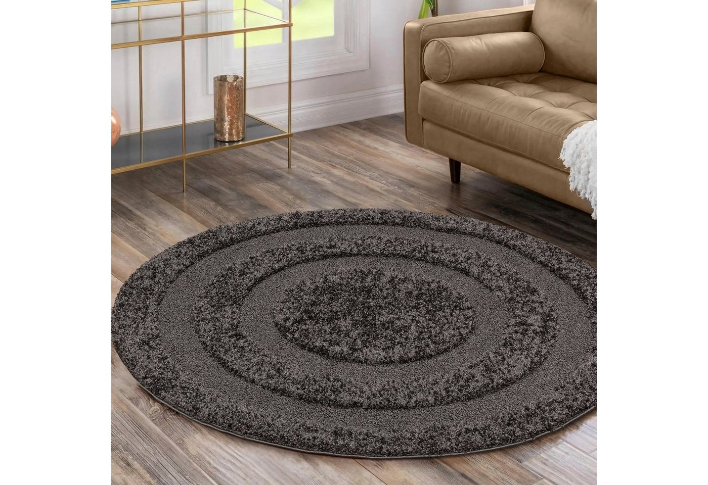 Sanat Hochflor-Teppich Luxus 3500, auch in Rund erhältlich, rund, Höhe: 30 mm, robuster Langflor, weich, Wohnzimmer, Schlafzimmer Bild 4