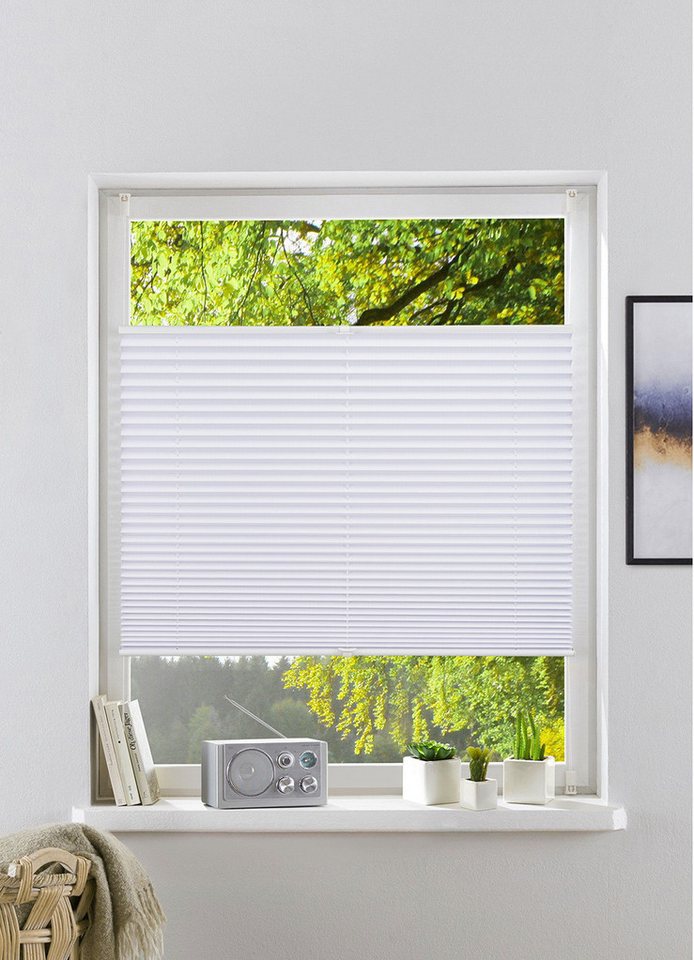 OTTO home Plissee GELLO, ohne Bohren, Lichtschutz, Streifen-Optik, Lichtschutz, ohne Bohren, verspannt, Klemmfix, in Streifen-Optik, Klemmfix, im Fixmaß, Sonnenschutz für Fenster & Tür Bild 3