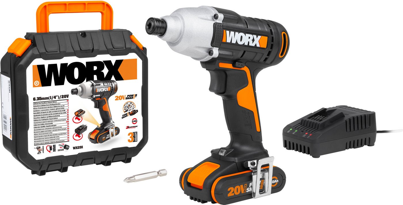 Worx Akku-Schlagschrauber WX291, 2600 U/min, 170 Nm, mit LED-Licht, inkl. Akku & Ladegerät Bild 3