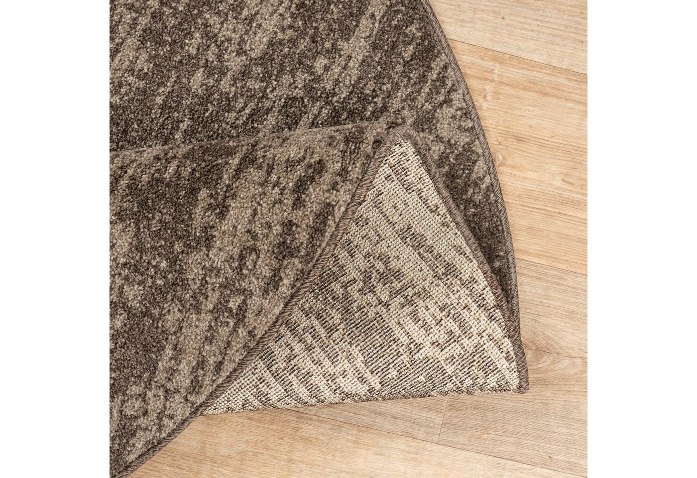 Sanat Teppich Oslo, auch als Läufer und in Rund, rund, Höhe: 10 mm, meliert, robuster Kurzflor, Wohnzimmer, Schlafzimmer, Kinderzimmer Bild 2