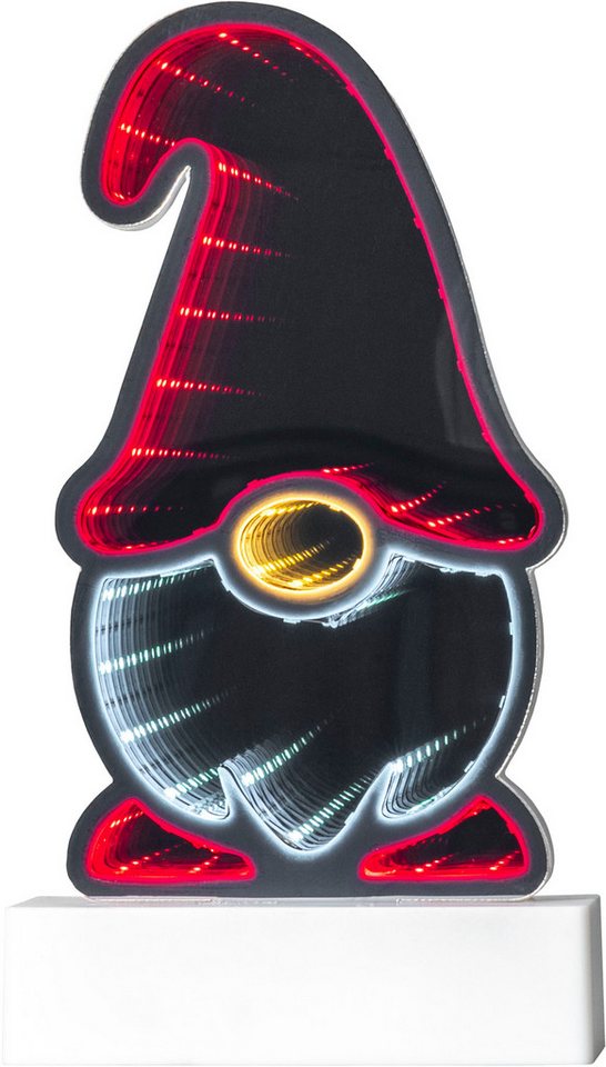 OTTO home LED Dekofigur LED-Wichtel Evvina, LED fest integriert, Warmweiß, Infinity Effekt, Weihnachtsdeko für Innen, beidseitig beleuchte Bild 3