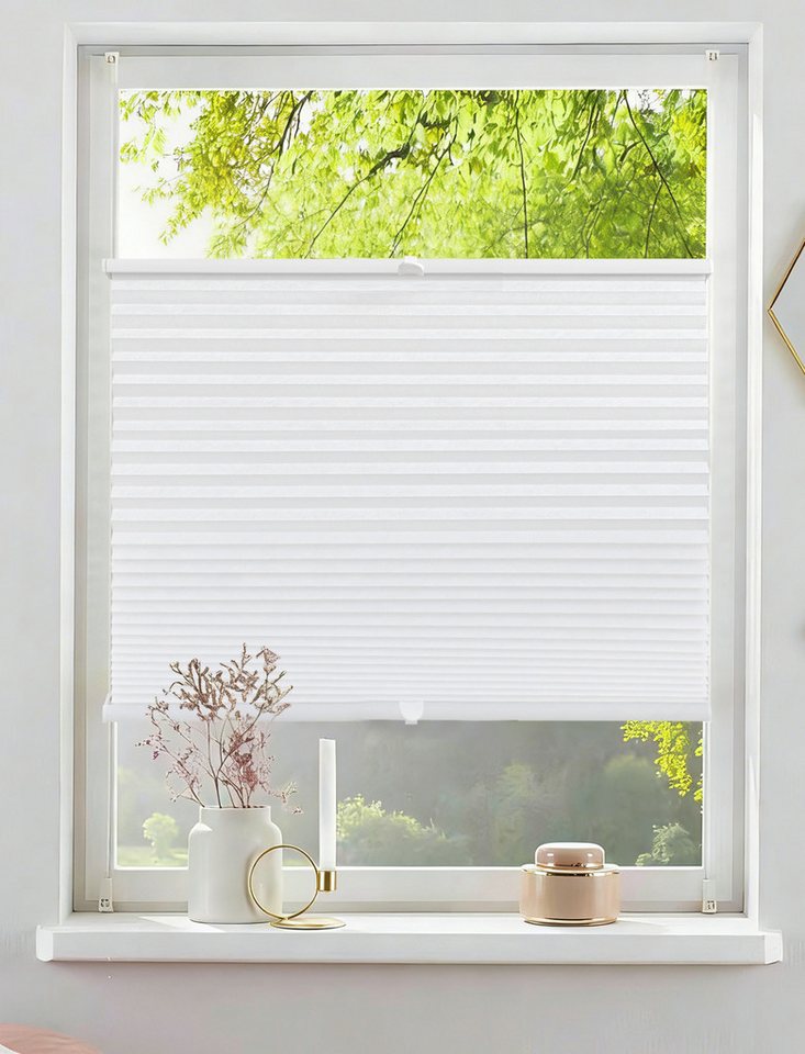 OTTO home Plissee LORRANA, ohne Bohren, Lichtschutz, verspannt, Lichtschutz, ohne Bohren, verspannt, Klemmfix, Fixmaß, Sonnenschutz, flexibel verspannt, für Fenster & Tür - NEUHEIT! Bild 4