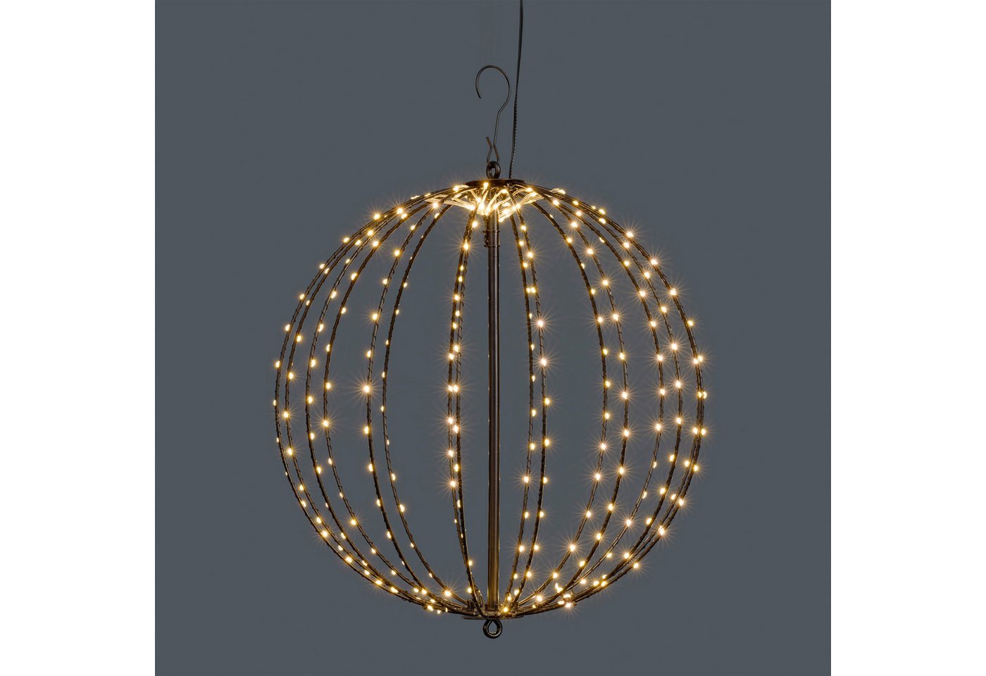 OTTO home LED Kugelleuchte LED-Leuchtkugel THALLIA, Timerfunktion, LED fest integriert, Warmweiß, 6/18-h Timer, IP44, 5 m Zuleitung Bild 2