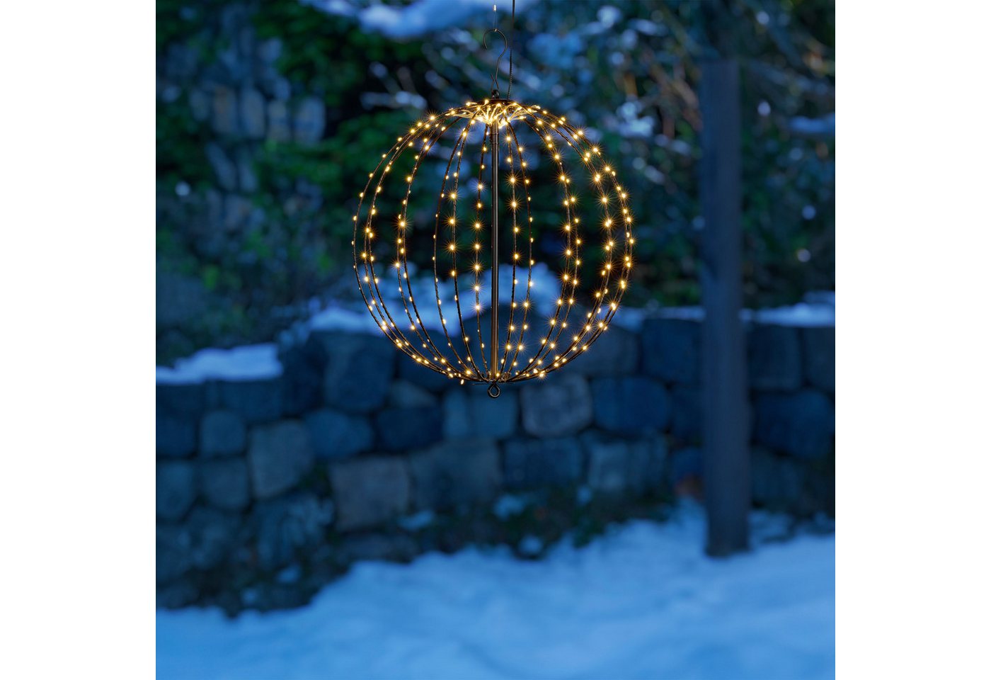 OTTO home LED Kugelleuchte LED-Leuchtkugel THALLIA, Timerfunktion, LED fest integriert, Warmweiß, 6/18-h Timer, IP44, 5 m Zuleitung Bild 3