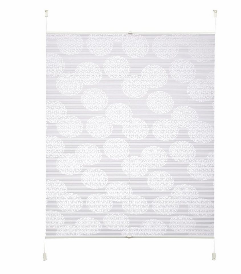 OTTO home Plissee BELUM, ohne Bohren, Lichtschutz, Blumen-Kreise, Lichtschutz, ohne Bohren, verspannt, Klemmfix, im Fixmaß, Ausbrenner, Kreise, Blumen, Klemmträger, Für Fenster & Tür Bild 3