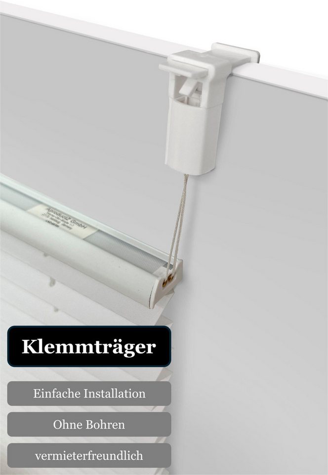 Bruno Banani Plissee Lagos, ohne Bohren, Lichtschutz, verspannt, Lichtschutz, ohne Bohren, verspannt, Klemmfix, Fixmaß, Bestseller mit über 500 4,5-Sterne-Bewertungen, Klemmträger Bild 3