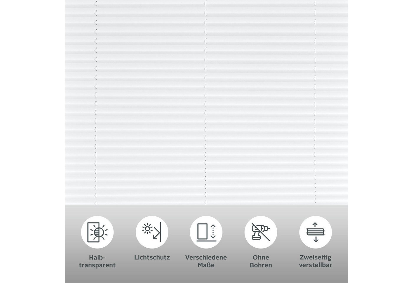 Bruno Banani Plissee Lagos, ohne Bohren, Lichtschutz, verspannt, Lichtschutz, ohne Bohren, verspannt, Klemmfix, Fixmaß, Bestseller mit über 500 4,5-Sterne-Bewertungen, Klemmträger Bild 5