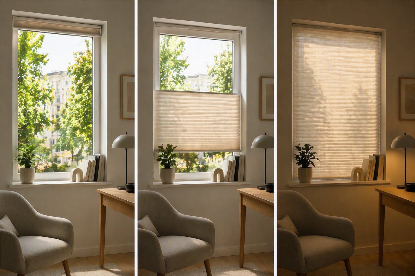 OTTO home Plissee LAHOLM ohne Bohren, Lichtschutz, Klemmfix, Lichtschutz, ohne Bohren, verspannt, Klemmfix, Fixmaß, Bestseller mit über 4000-Bewertungen, für Fenster & Tür Bild 3