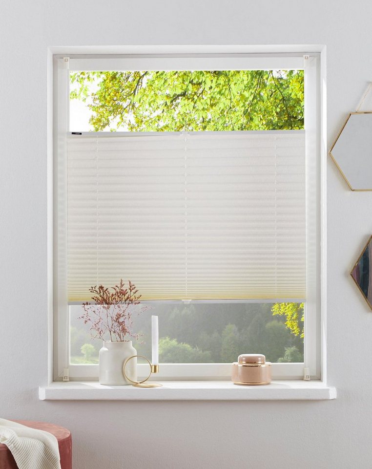 OTTO home Plissee DAHRA - in Crush-Optik, ohne Bohren, Lichtschutz, Lichtschutz, ohne Bohren, verspannt, Klemmfix, Fixmaß, Bestseller mit Klemmträger, Sonnenschutz, für Fenster & Tür