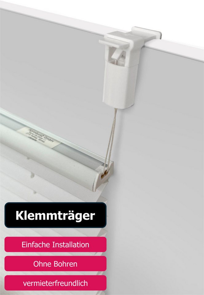 OTTO home Plissee DAHRA - in Crush-Optik, ohne Bohren, Lichtschutz, Lichtschutz, ohne Bohren, verspannt, Klemmfix, Fixmaß, Bestseller mit Klemmträger, Sonnenschutz, für Fenster & Tür Bild 3