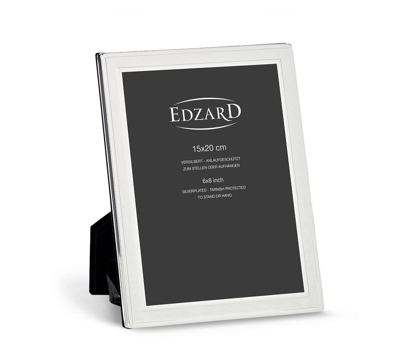 EDZARD Bilderrahmen Nardo (Foto 15x20 cm) versilbert und anlaufgeschützt, schwarzer Samtrücken Bild 3