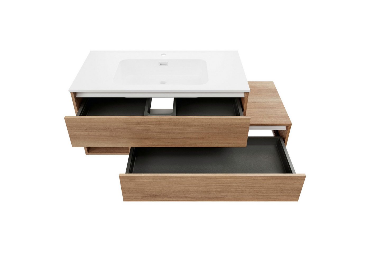FACKELMANN Badmöbel-Set Waschtisch mit Unterschrank, Gussmarmorbecken Bild 3