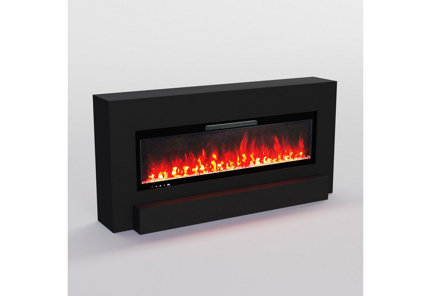 GF Core Elektrokamin Hestia weiß / grau / schwarz 3D LED Kamin mit Heizung, Elektrischer Kamin mit 3D Feuer mit Heizung, 2 Dekorationen Bild 5
