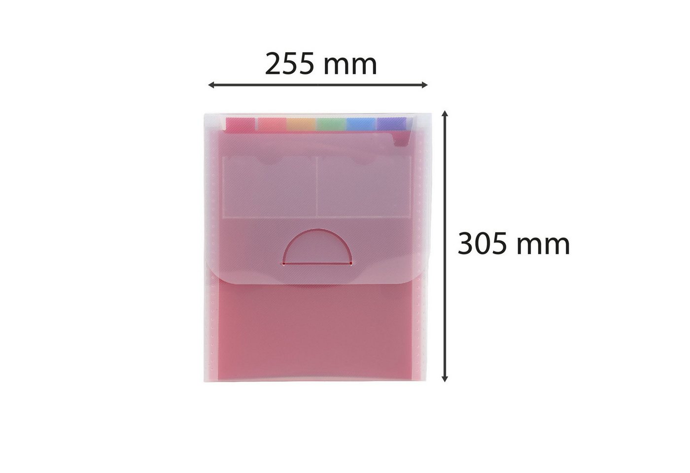 EXACOMPTA Fächermappe Exacompta Fächermappe Crystal vertikal 6tlg tr