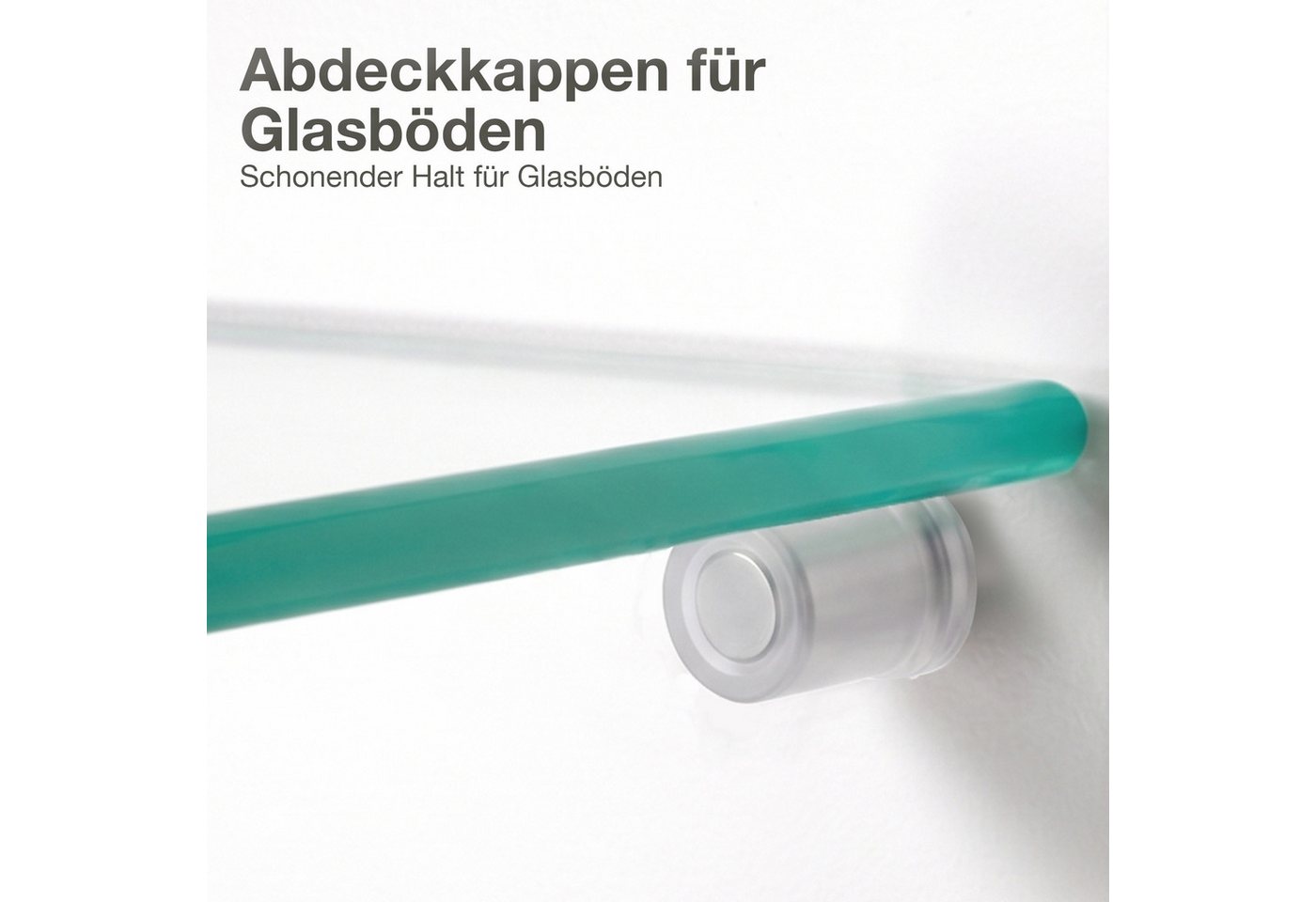 K-Möbel Wandregalhalter Bodenträger, Set 100-tlg., Für Glasboden und viel mehr Bild 3