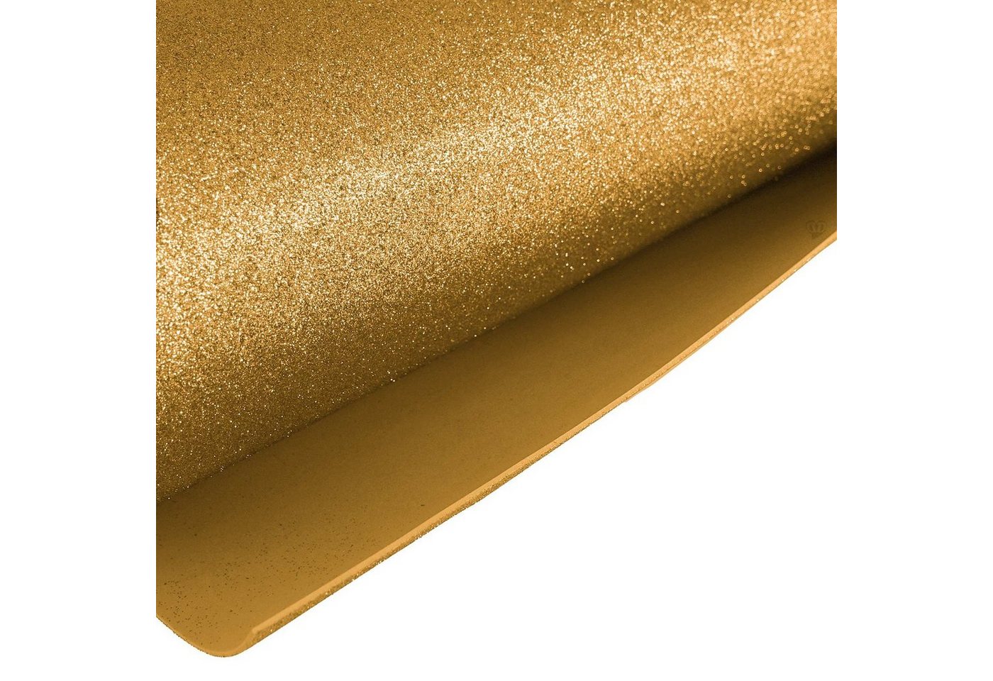 maDDma Moosgummi 50cm Glitzer-Moosgummi EVA 90cm breit, gold
