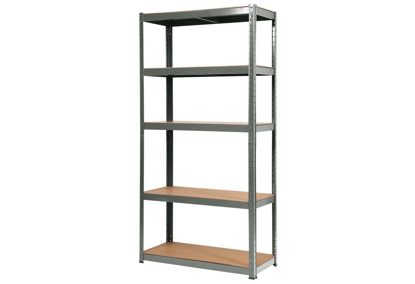 COSTWAY Schwerlastregal, 5 Ebenen, bis 175kg pro Ebenen 180x90x40cm Grau Bild 3
