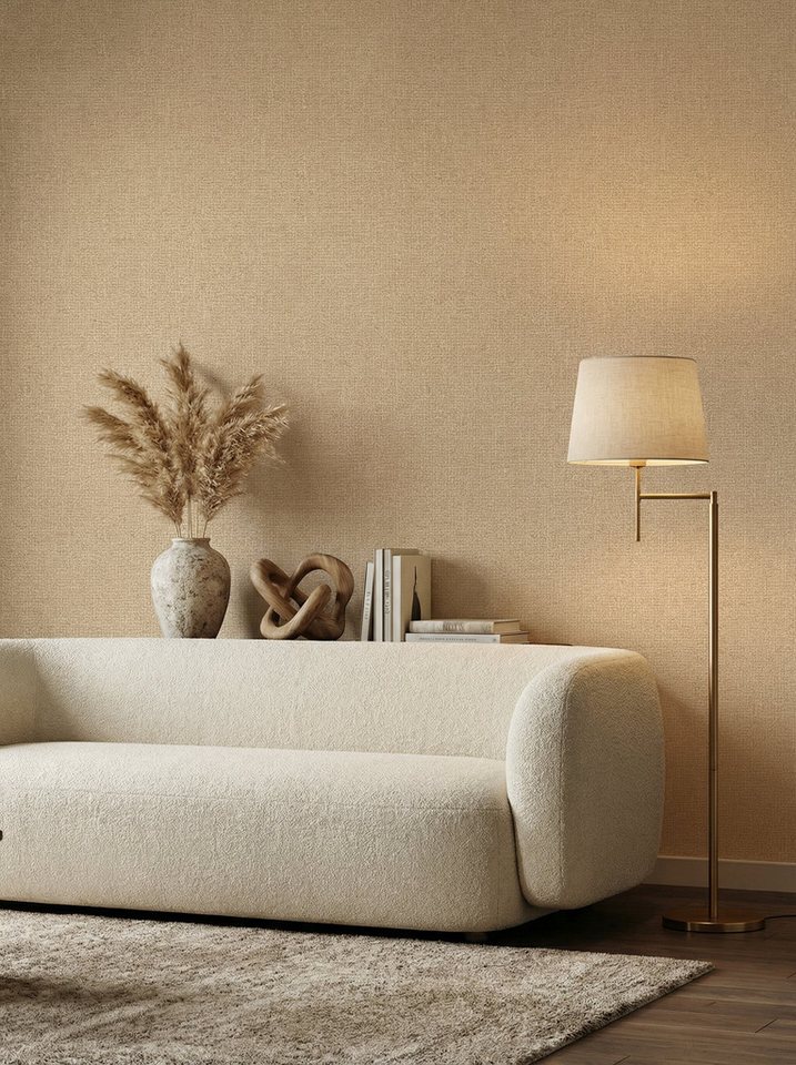 Newroom Vliestapete Gilvara Beige Tapete Vliestapete Struktur, strukturiert, Mustertapete
