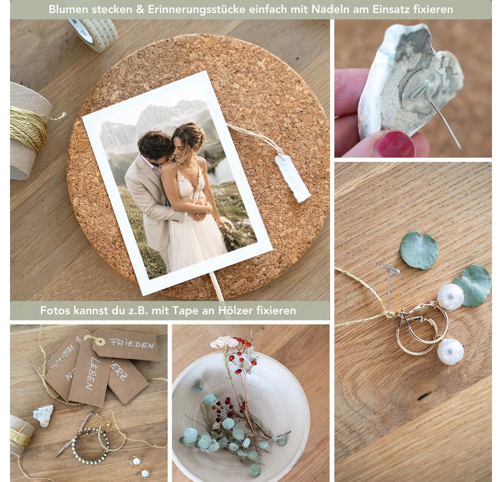 krasspedia Bilderrahmen zum Basteln DIY- Set Brautstrauß aufbewahren helga, 30x40 cm, Objektrahmen tief, Bilderrahmen zum Befüllen,Hochzeitsgeschenk, Brautpaar, Erinnerungsbox Bild 2