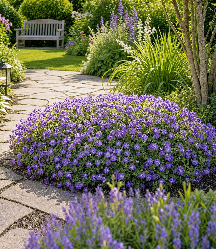 BALDUR Garten Staude Stauden Geranium 'Rozanne®', 1 St., Storchschnabel, winterhart, mehrjährig, bodendeckend, blühfreudig